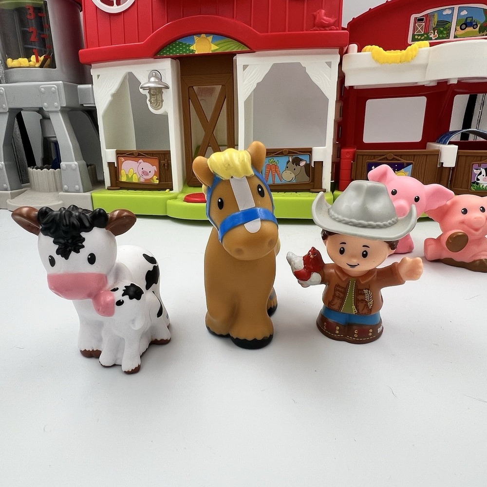 Fisher-Price Little People Caring for Animals Farm Playset 6 Figures Works - Picture 2 of 16